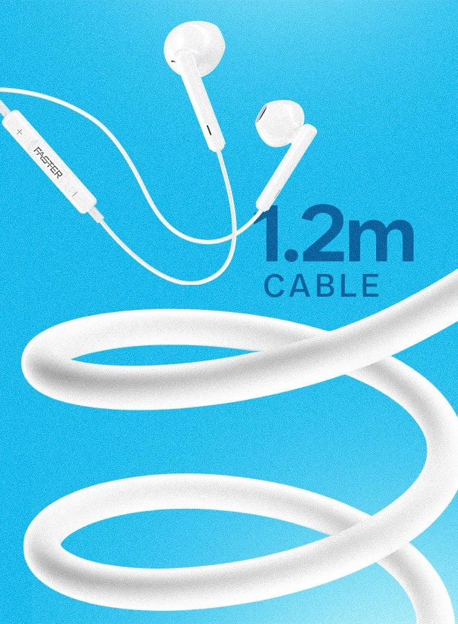 Faster Type-C Wired Earphones with Microphone, Hi-Fi Bass In-Ear Headphones with Volume Control, 14mm Dynamic Drivers, 1.2m Cable, Button Control, Compatible with iPhone, Samsung, iPad, MacBook & USB-C Laptops - Image 3
