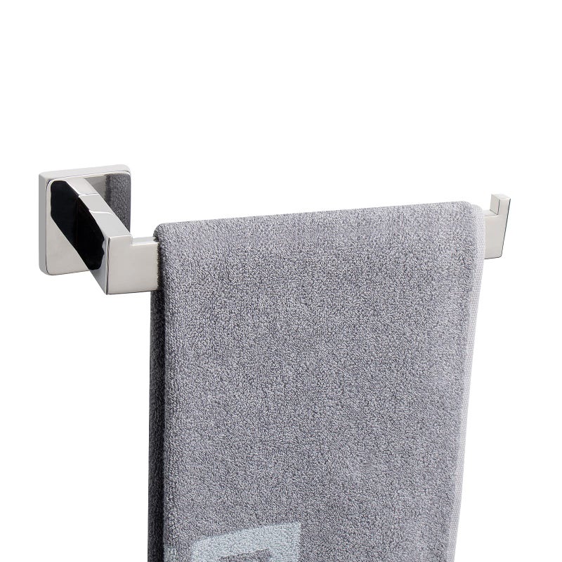NearMoon NearMoon Square Hand Towel HolderTowel Ring Premium SUS304 Stainless Steel Hand Towel Bar Rustproof Wall Mounted Towel Rack for BathroomKitchen Contemporary Style Bath Accessory Chrome Finish 