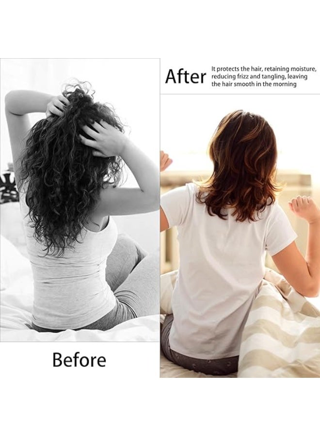 Edoneery الساتين الشعر كاب النساء الحرير النوم كاب للشعر الطبيعي - Image 5