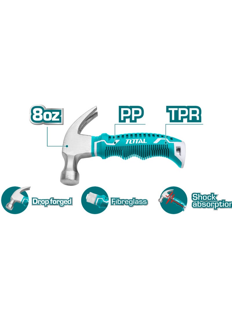 TOTAL Mini Claw Hammer 8oz 220g THTM7386D