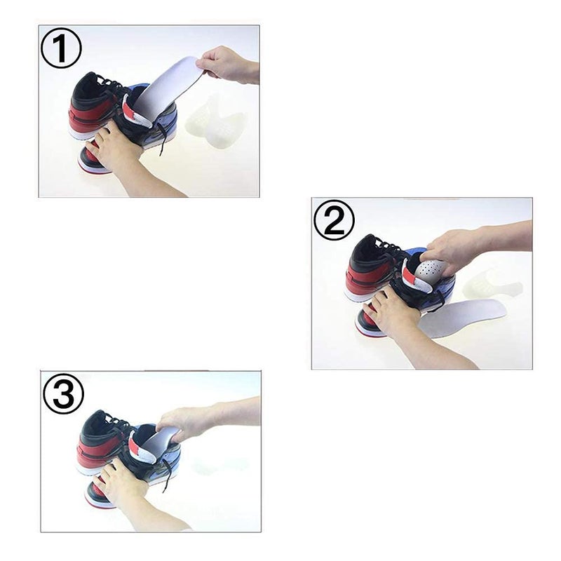 SITANSH Shoe Protectors for Air Force Anti-Wrinkle Shoes Protectors for Men's Soft Material Sneaker Guard Shoes Protector No Creases shoes for protection safety Guard (White - 2 Pair) - Image 5