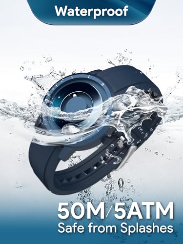 EUTOUR Magnetic Watches for Men 5ATM 40MM Specular Dial Quartz Magnet Watches with Ball Bearings and Silicone Watch Bands Idea for Men Unique Men's Wrist Analog Watch Blue - Image 5
