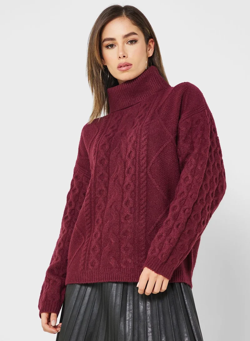 GUESS Turtle Neck Knitted Sweater