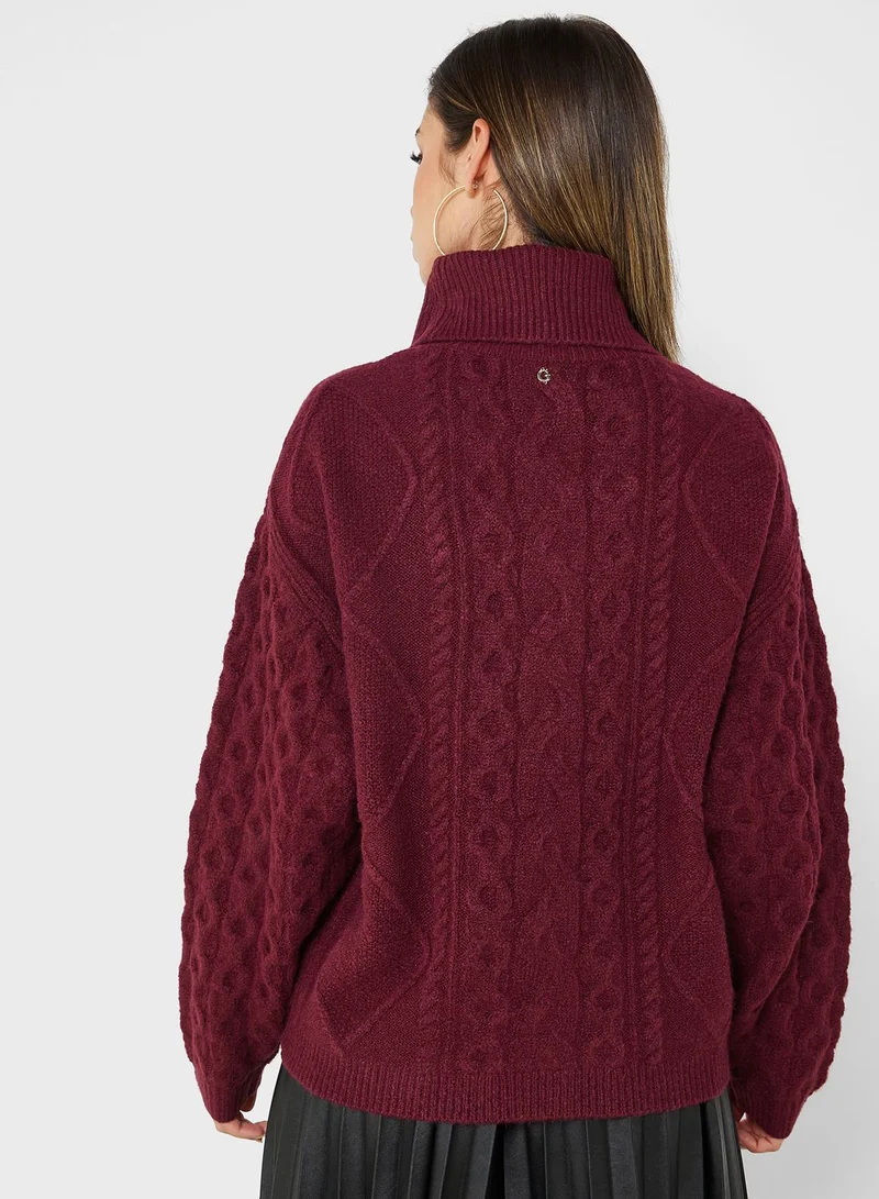 GUESS Turtle Neck Knitted Sweater