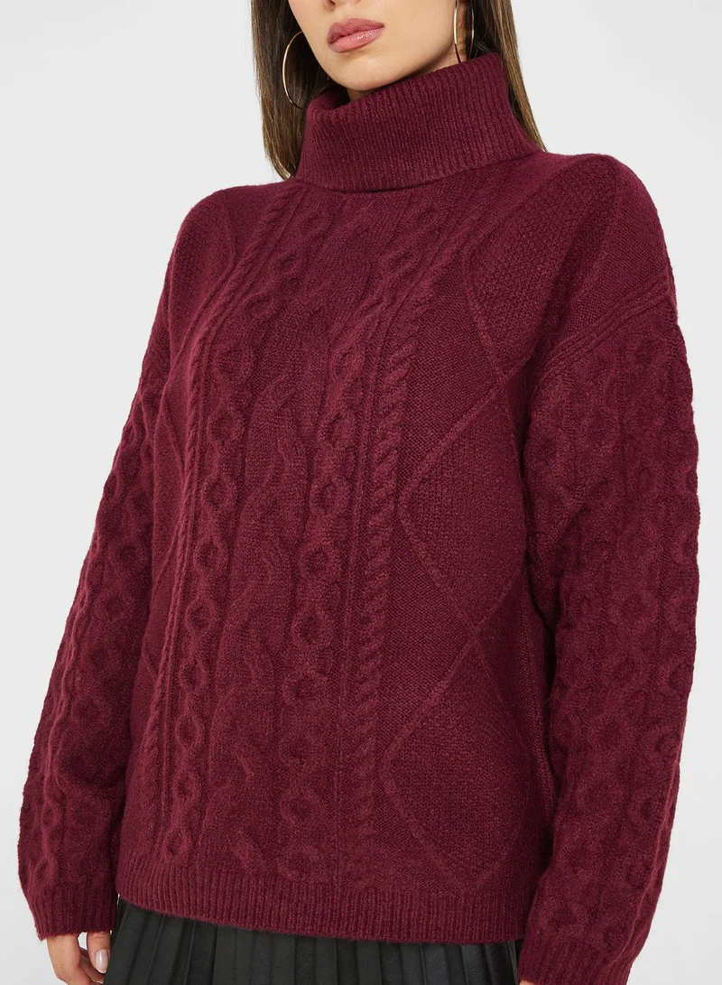 GUESS Turtle Neck Knitted Sweater