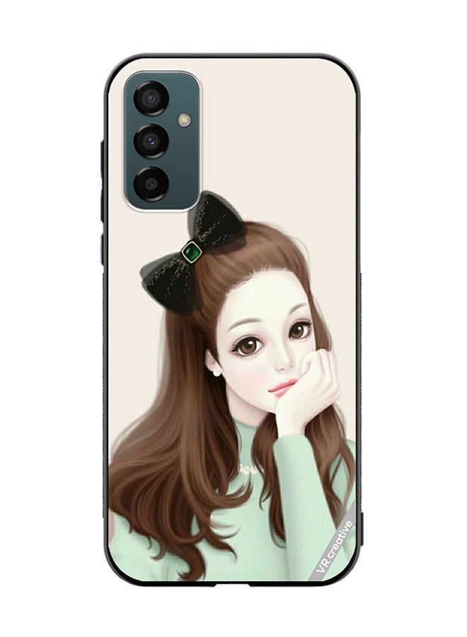 VR CREATIVE Protective Case Cover For Samsung Galaxy M23 Girl With Band Design Multicolour - Image 1
