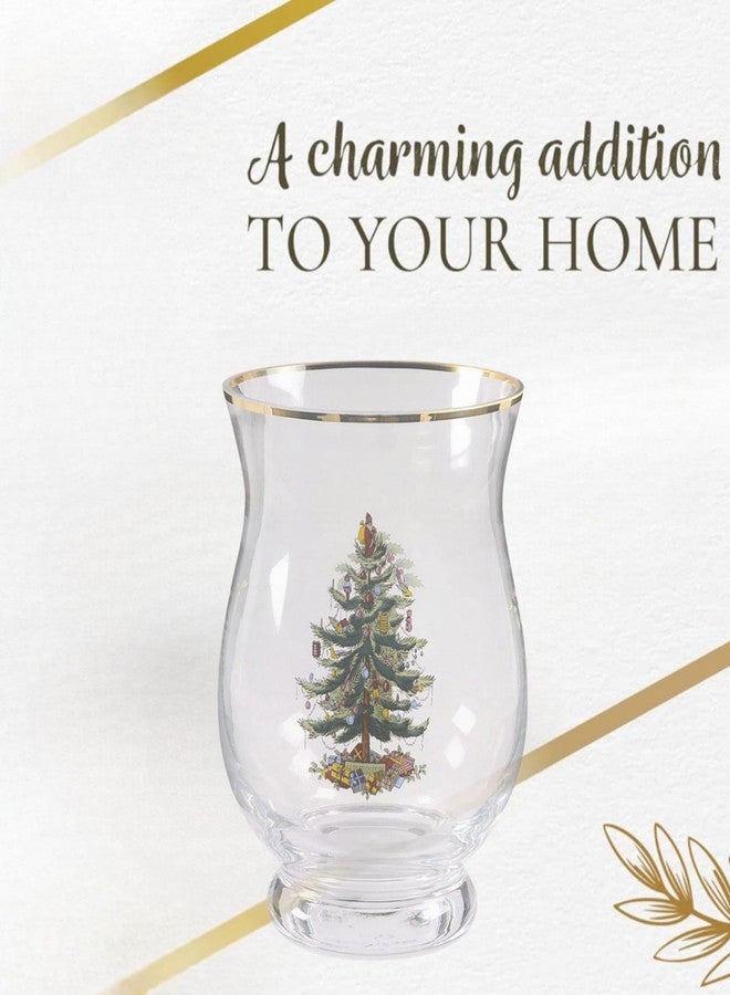 سبود حامل شموع عمودي على شكل شجرة عيد الميلاد من سبود، مزهرية زجاجية للزهور، وعاء نباتات زجاجي، قطعة مركزية مزخرفة، يُستخدم مع الشموع العائمة، للعرض المنزلي، للعطلات، 6.5 بوصة - Image 2