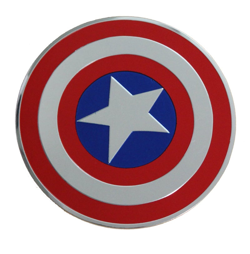 CD Visionary Marvel Comics Retro Captain America Shield B Metal Sticker 8cm - Image 2