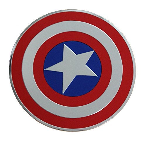 CD Visionary Marvel Comics Retro Captain America Shield B Metal Sticker 8cm - Image 1