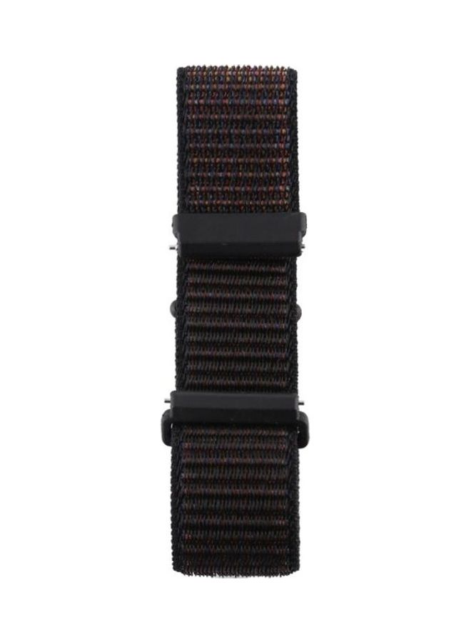 NIBEMINENT Nylon Watchband With Hook And Loop Fastener For Fitbit Versa/Versa 2 Black - Image 2