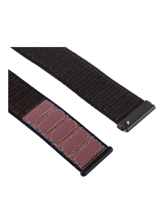 NIBEMINENT Nylon Watchband With Hook And Loop Fastener For Fitbit Versa/Versa 2 Black - Image 4