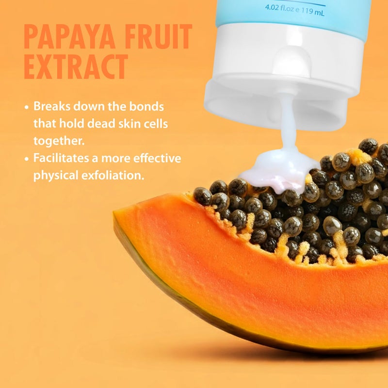 Ebanel 2-Pack Brightening Peeling Gel with Cotton Cellulose, Rice, Papaya, Centella, Hyaluronic Acid for Face and Body, Gentle Exfoliating Face Scrub Gel Peel Wash Pore Cleanser Minimizer Exfoliator - Image 5