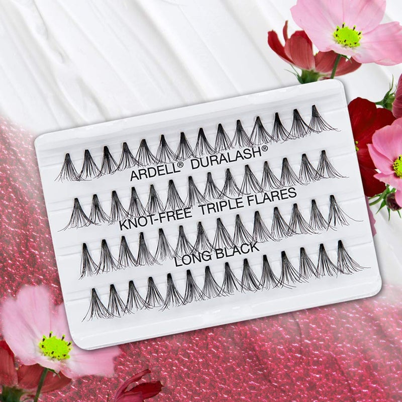 Ardell Triple Individual Lashes - Long Black, Knot-Free Eyelash Extensions, Volumizing DIY Lash Clusters for Fuller Lash Enhancement, 4 Pack - Image 4