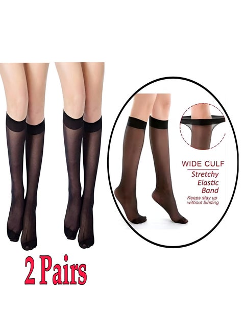 مجموعة من 2 جوارب شفافة فويل محجبات طويلة