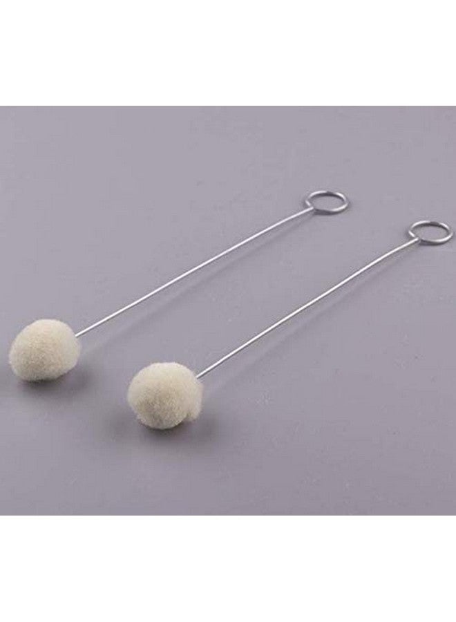 لاسوم مجموعة من 10 قطع من فرشاة الصوف وأداة صبغ الجلد وفرشاة الصبغ مع مقبض معدني لمشاريع الحرف اليدوية - Image 4