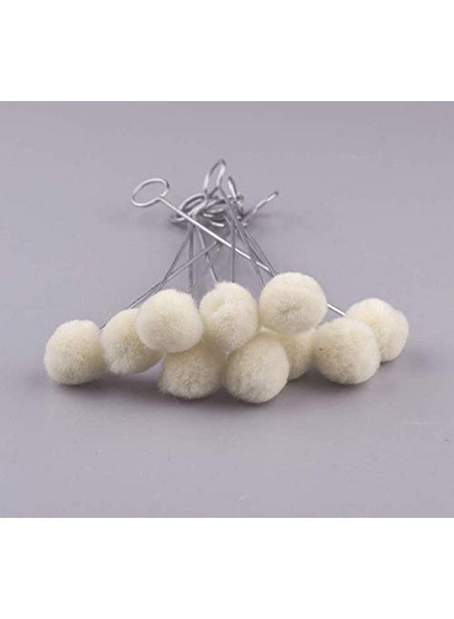 لاسوم مجموعة من 10 قطع من فرشاة الصوف وأداة صبغ الجلد وفرشاة الصبغ مع مقبض معدني لمشاريع الحرف اليدوية - Image 3