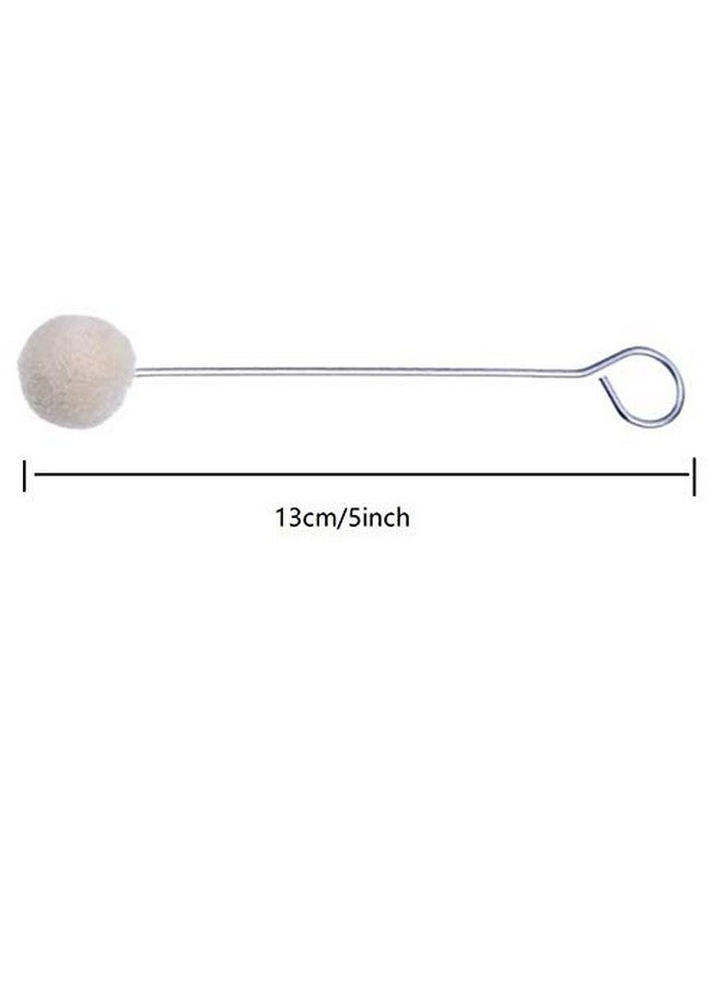 لاسوم مجموعة من 10 قطع من فرشاة الصوف وأداة صبغ الجلد وفرشاة الصبغ مع مقبض معدني لمشاريع الحرف اليدوية - Image 2