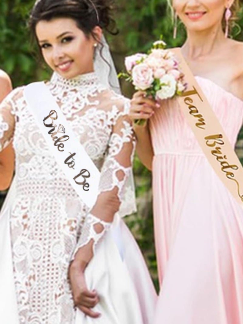 BLUPLE 6 Team Bride Sashes,1 Bride to Be Sash,Team Bride, Bachelorette Party Sash, Wedding Party Gift for Bridesmaids (7) - Image 5