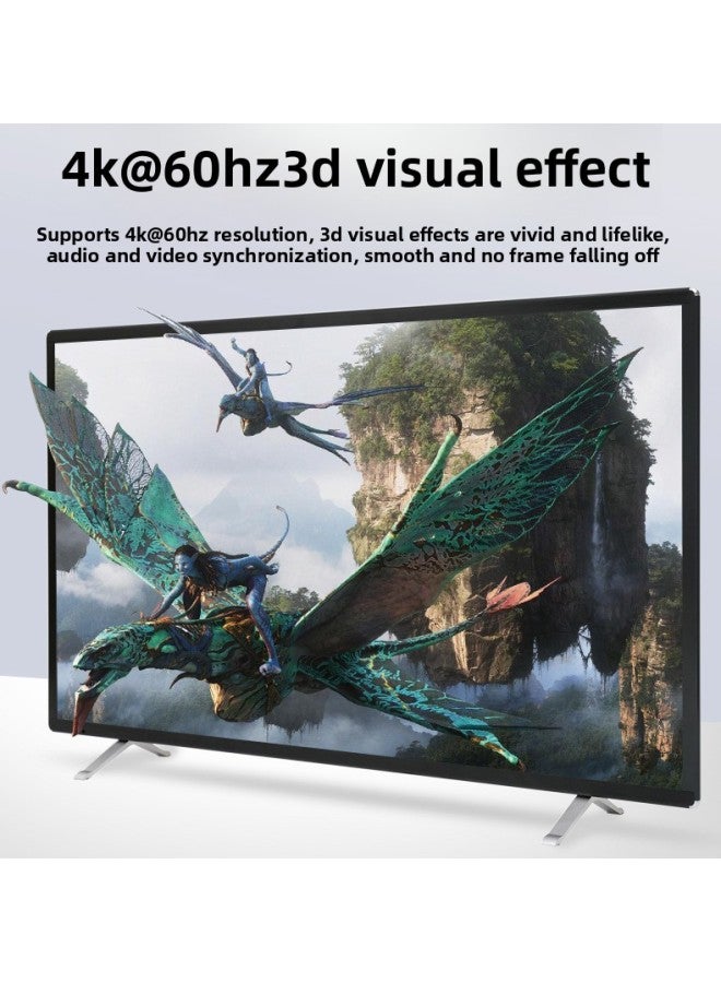 Type-c To Hdmi Conversion Line 4k60hz Mobile Phone Laptop Monitor HD Video Line-Color:Typec To Hd4k60hz-1.8m-gun Color - Image 4