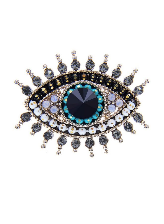 COLORFUL BLING Lucky Evil Eye Brooch Pin Freshwater Pearl And Crystal Vintage Lapel Pin For Wedding Party Prom Multipurpose Brooch Ladies Accessories For Shawl Scarf Buckle Sweater Cardigana  - Image 1