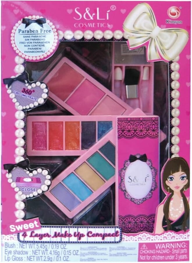 S&LI 4 Layer Makeup Compact – Pink