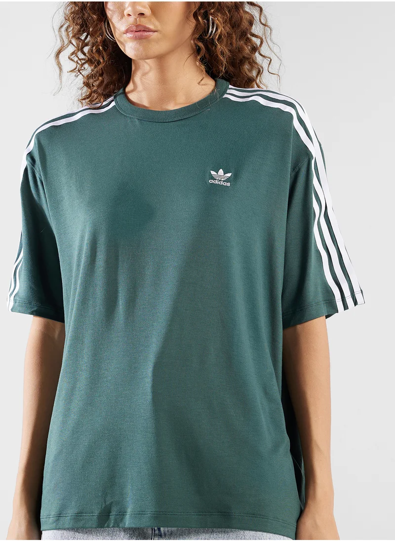 adidas Originals 3 Stripe T-Shirt Oversized