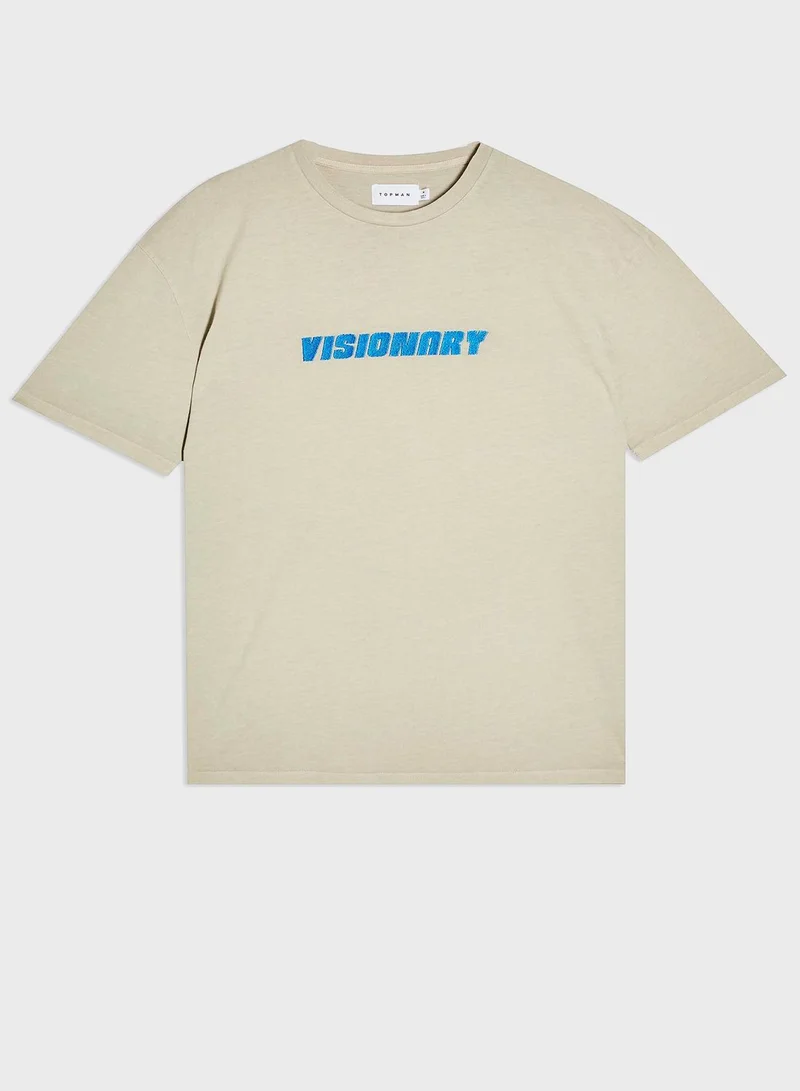 TOPMAN Visionary Crew Neck T-Shirt