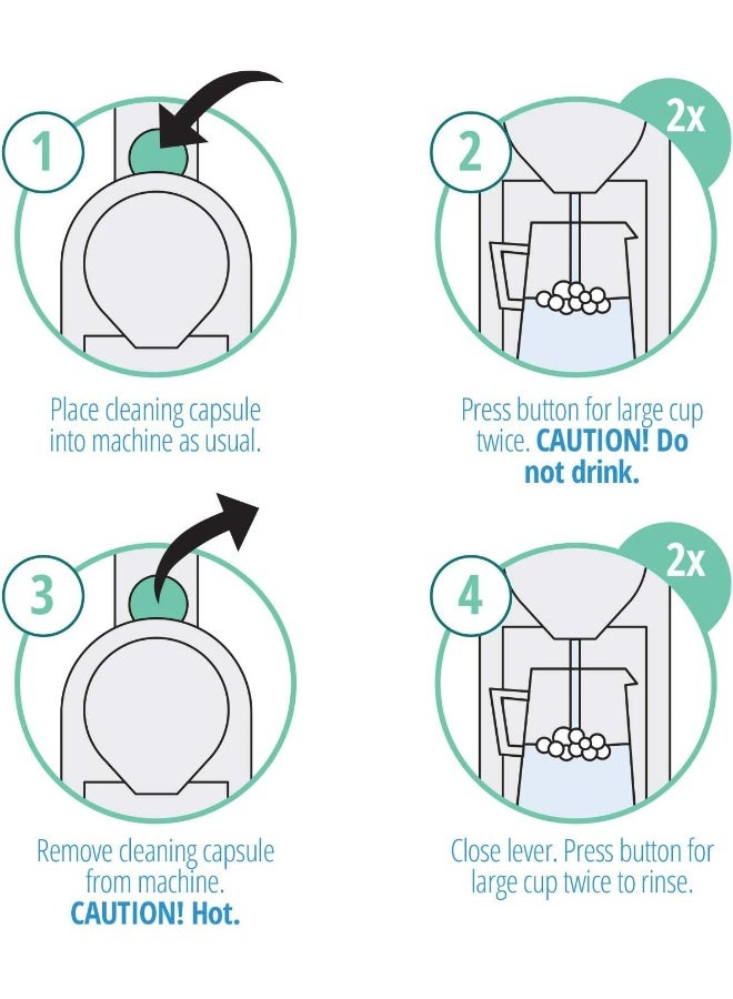 Nespresso Cleaning Pods - 10 Cleaning Capsules for Nespresso Original Machines. Cleaning Kit for Better Tasting Coffee!