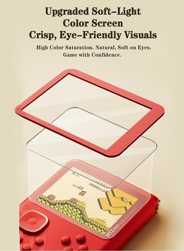 Handheld Game Console, 3.5 Inch Screen, Mini Games Console with 1000 Classical Games Portable Video Game Consoles, Handheld Gaming Console Support for Connecting TV & Two Players, Ideal Birthday Gift - Image 4