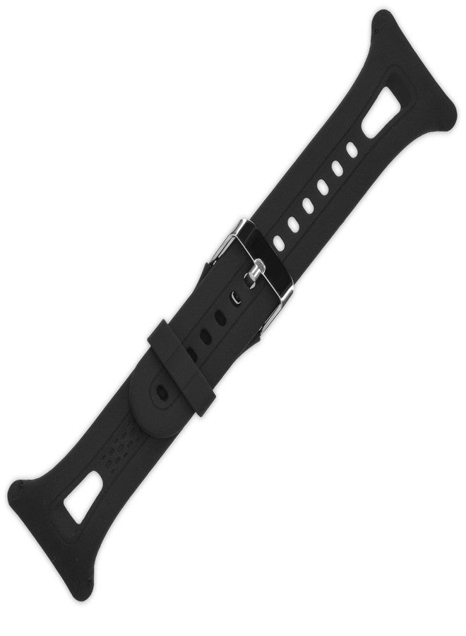 كي دابليو موبايل سوار kwmobile متوافق مع ساعة Garmin Forerunner 10/15 (مقاس L) - سوار سيليكون بديل - أسود - Image 3