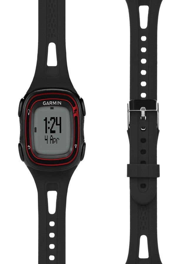 كي دابليو موبايل سوار kwmobile متوافق مع ساعة Garmin Forerunner 10/15 (مقاس L) - سوار سيليكون بديل - أسود - Image 5
