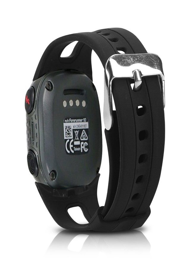 كي دابليو موبايل سوار kwmobile متوافق مع ساعة Garmin Forerunner 10/15 (مقاس L) - سوار سيليكون بديل - أسود - Image 2