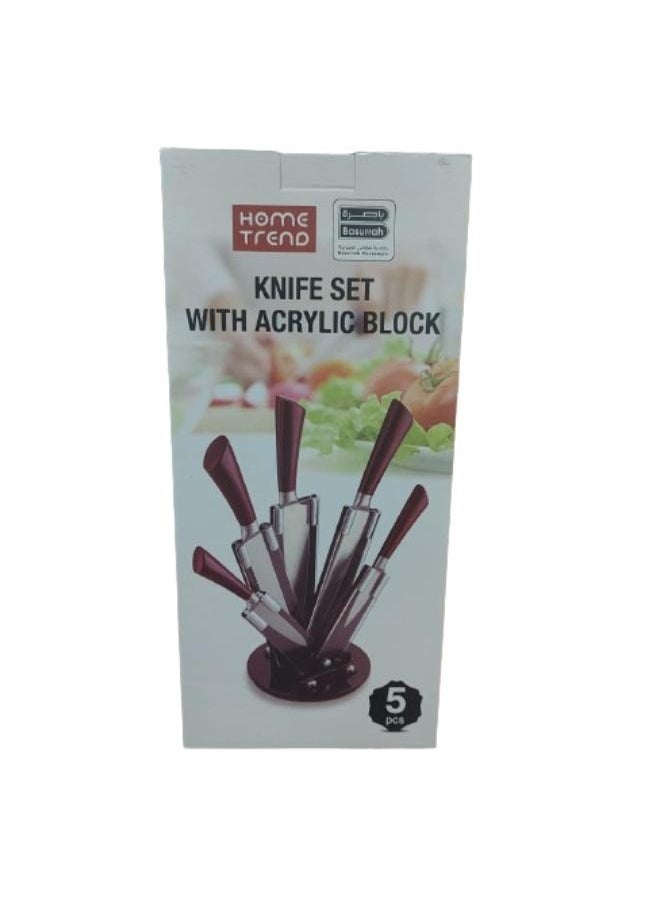BASURRAH Knife stand set 5 pieces 