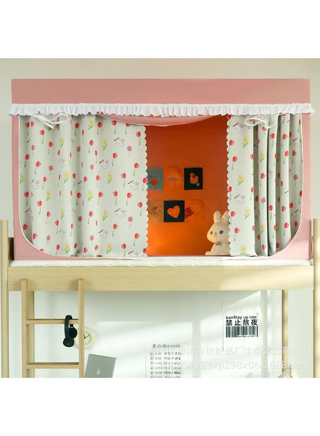 Bluejw 10Y Cross-border College Student Dormitory Mosquito Net Upper And Lower Bed Curtain Integrated Coating Shading Bed Curtain With Bracket Manufacturers - Image 1