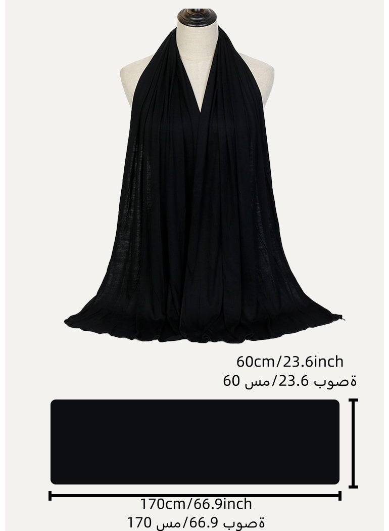 ISI Women's Jersey Hijab Scarves Fashion Long Plain Muslim Head Scarf Wrap Shawls - Image 5
