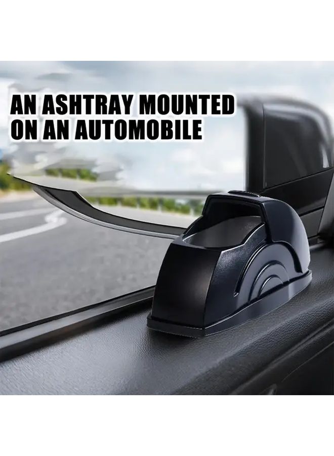 Black Easy Ash Storage Ash Tray with Open Lid Design for Car Dust Collection Compact And Sturdy One Size - Image 3