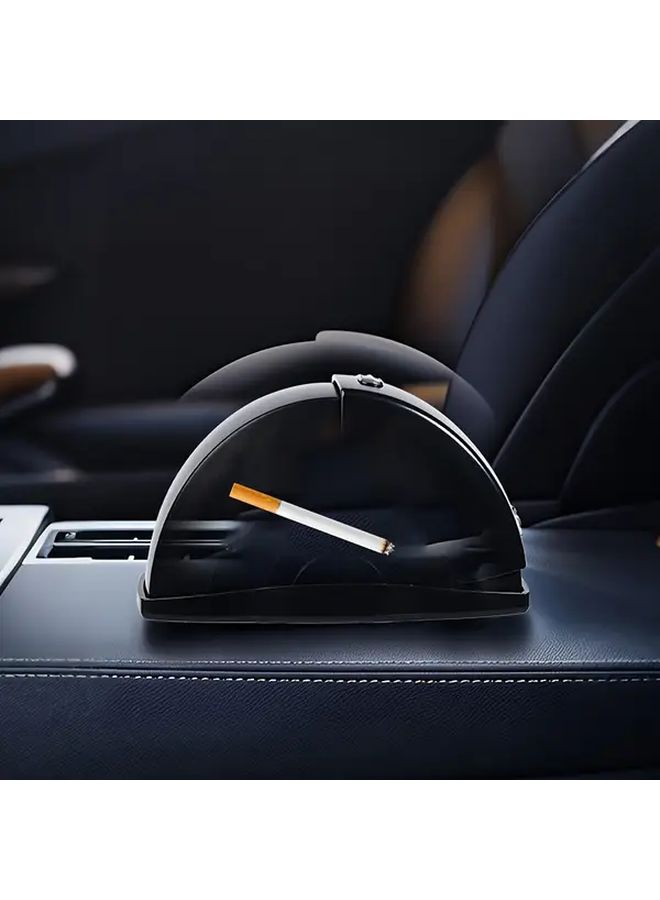 Black Easy Ash Storage Ash Tray with Open Lid Design for Car Dust Collection Compact And Sturdy One Size - Image 5