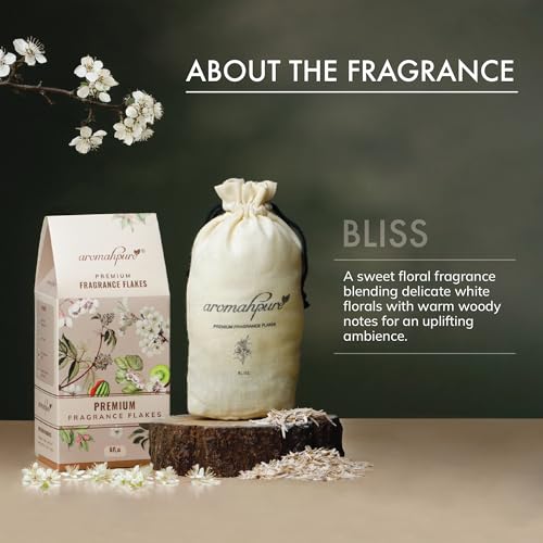 Aromahpure Premium Car Perfume Fragrance Flakes - Bliss - Floral Lilly, Luxury Car Air Freshener made Organically with Essential Oil, Grains, and Flakes - 50Gm, Last Upto 30 days, IFRA certified - Image 3