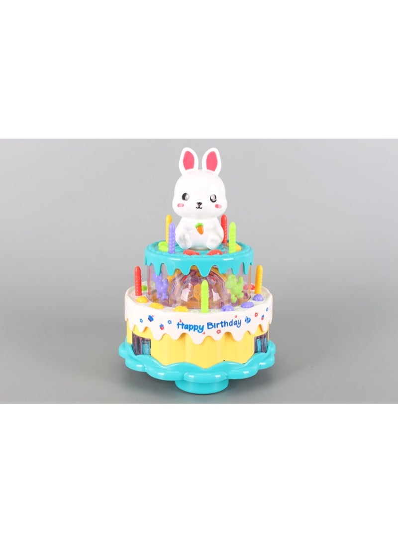 Kids Electric Birthday Cake Toy Triple-Layer Party Cake Set Gift Play Food Toy Set with Blowing Candles & Music - Image 5