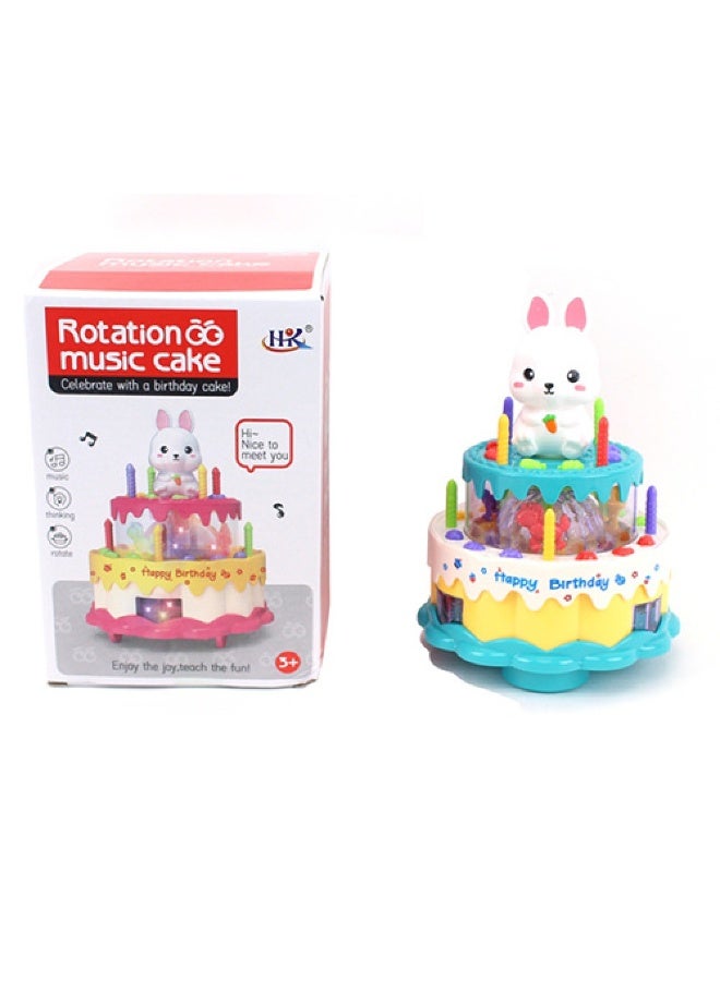 Kids Electric Birthday Cake Toy Triple-Layer Party Cake Set Gift Play Food Toy Set with Blowing Candles & Music - Image 4