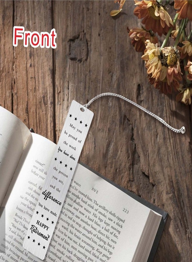 Jzxwan Retirement Gifts for Women Men 2025, Happy Retirement Bookmark for Coworker Librarian Teachers Nurses Mom Friends, Retired Gift - Image 3
