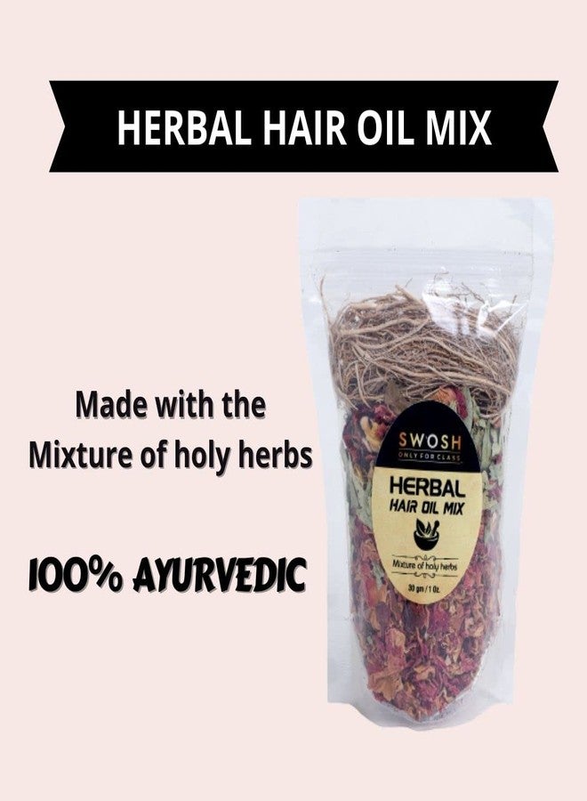 Swosh Jadibutti Mixture For Hair Oil Infusion 30 Gram (Pack Of 2) Complete Hair Care Make Your Own Hair Oil Diy Jadibuti Mix For Strong & Lustrous Hair 100% Natural & Plant Derived (60 Gram) - Image 4
