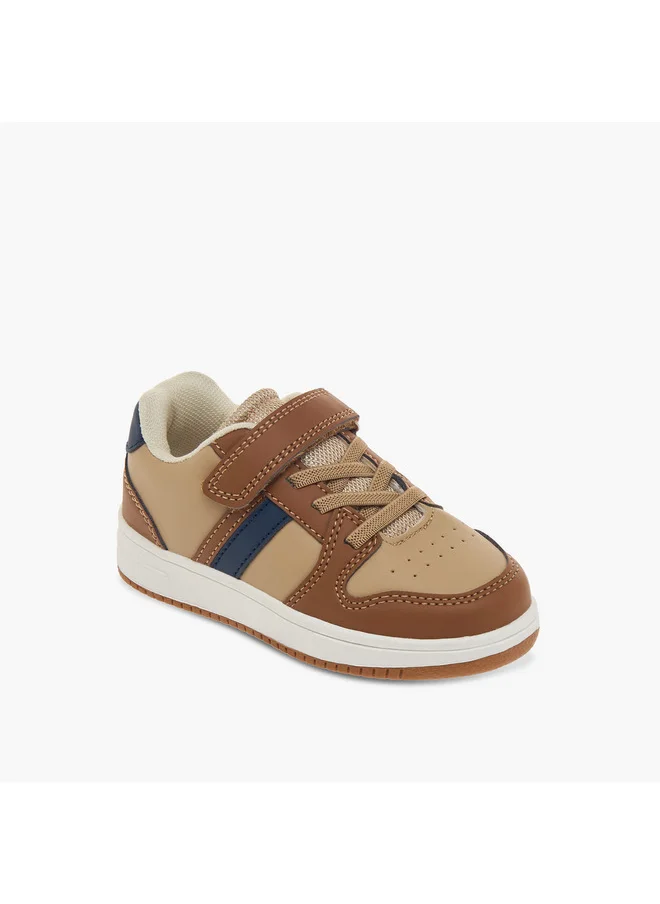 LBL by Shoexpress Boys Colourblock Sneakers with Hook and Loop Closure