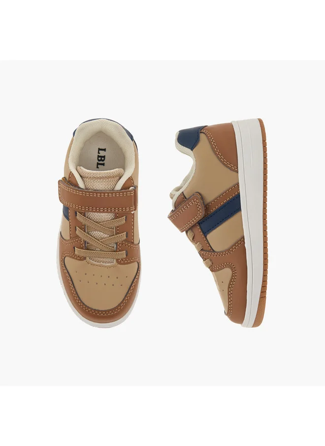 LBL by Shoexpress Boys Colourblock Sneakers with Hook and Loop Closure