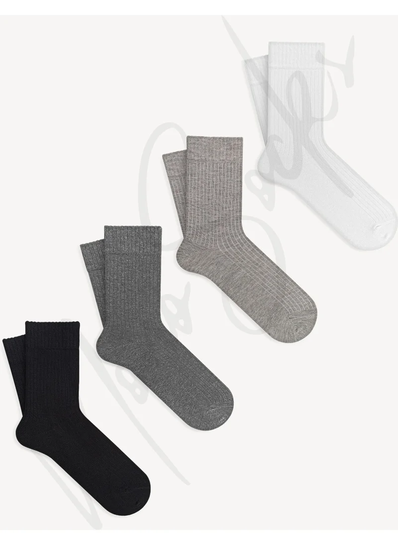 Mono Socks Ribbed Basic Socket Socks