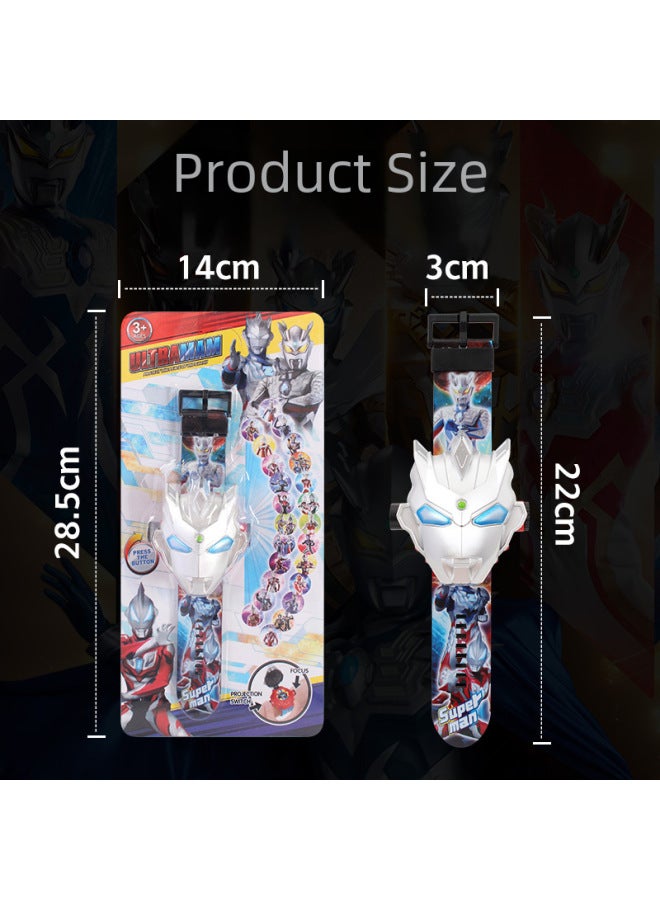 24 Projection Projection Watch Children's Toy Electronic Watch Cartoon Luminous Projection Boys And Girls Kindergarten Gift-Color:ZL8527 Masked Man - Image 4