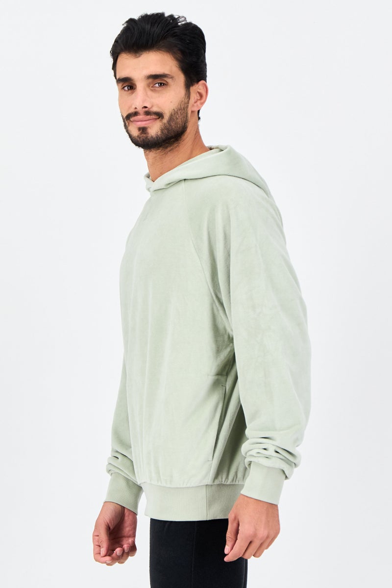 Adidas Men Sportswear Fit Long Sleeve Basketball Hoodie, Mint Green - Image 2