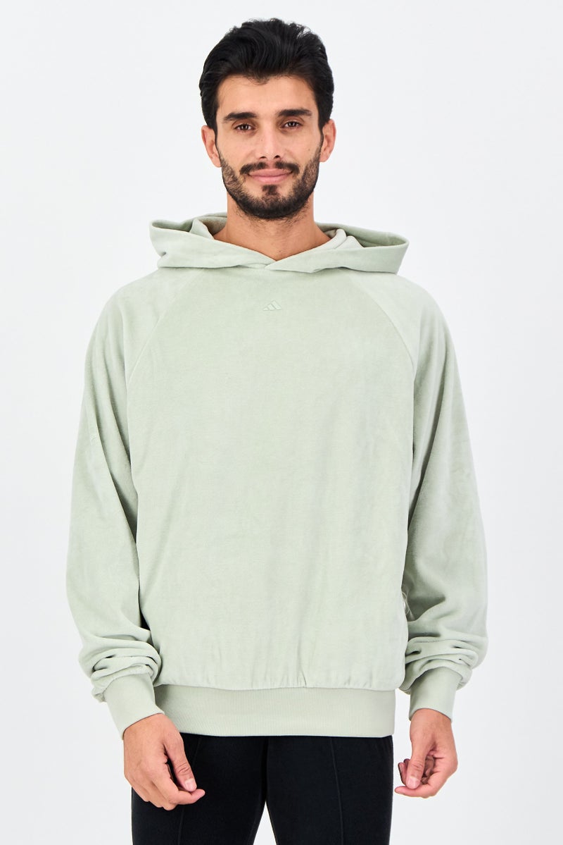Adidas Men Sportswear Fit Long Sleeve Basketball Hoodie, Mint Green - Image 1