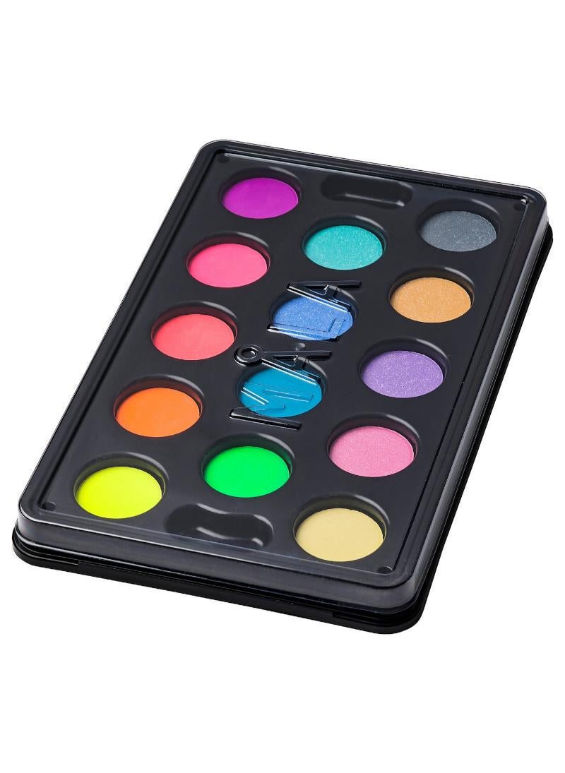 Watercolour Box With 14 Colours Mixed Colours