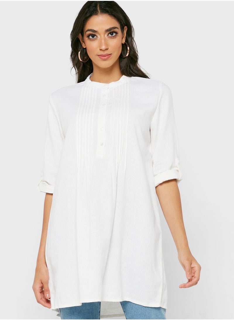 ONLY Button Detail Ruched Top  - Image 1